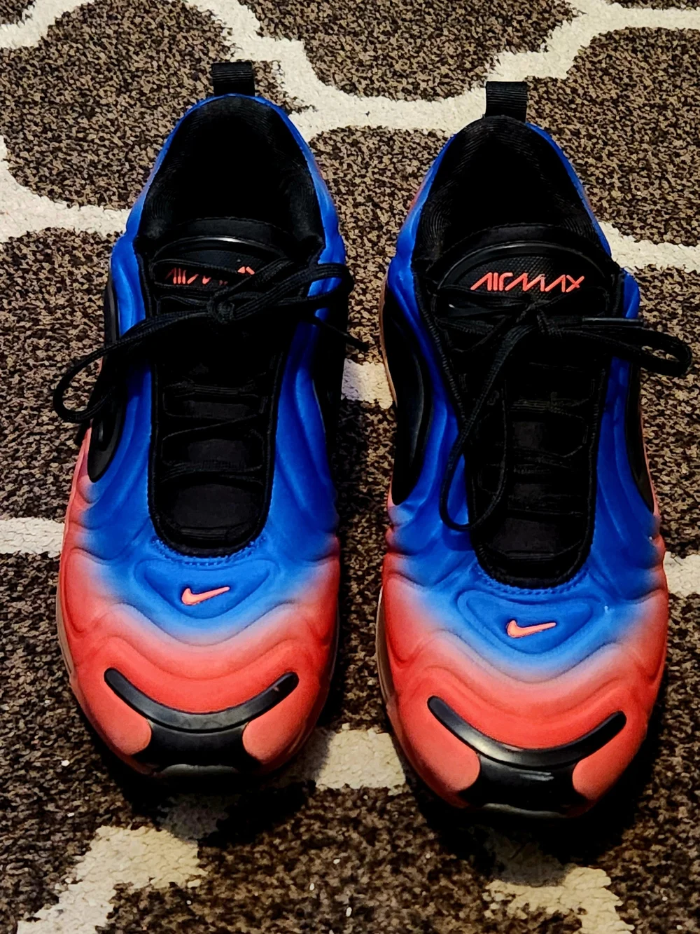 Nike Gradient Blue to Coral Athletic Sneakers